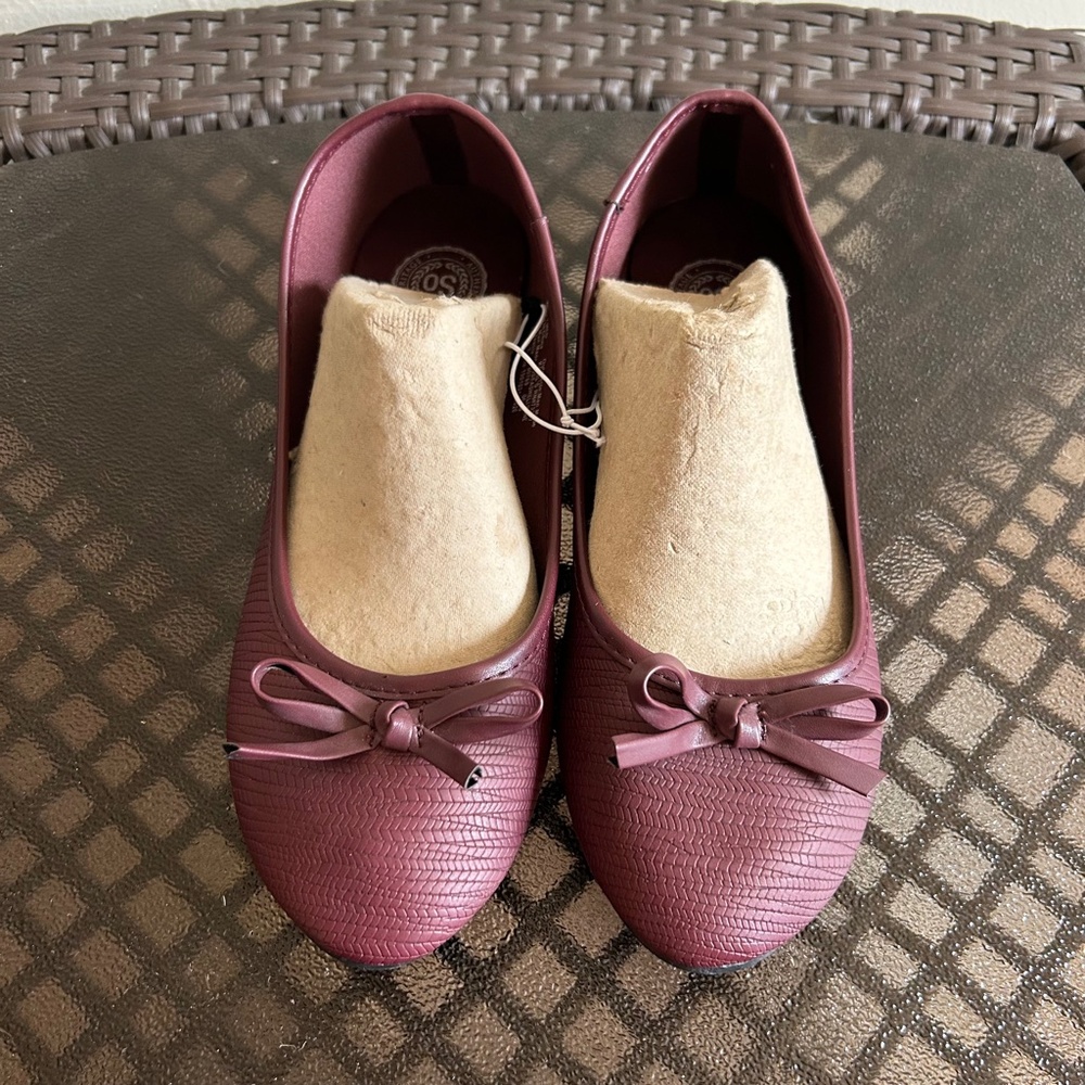 So Business Casual Slip On Ballet Flats Bow Detail Size 7 Med